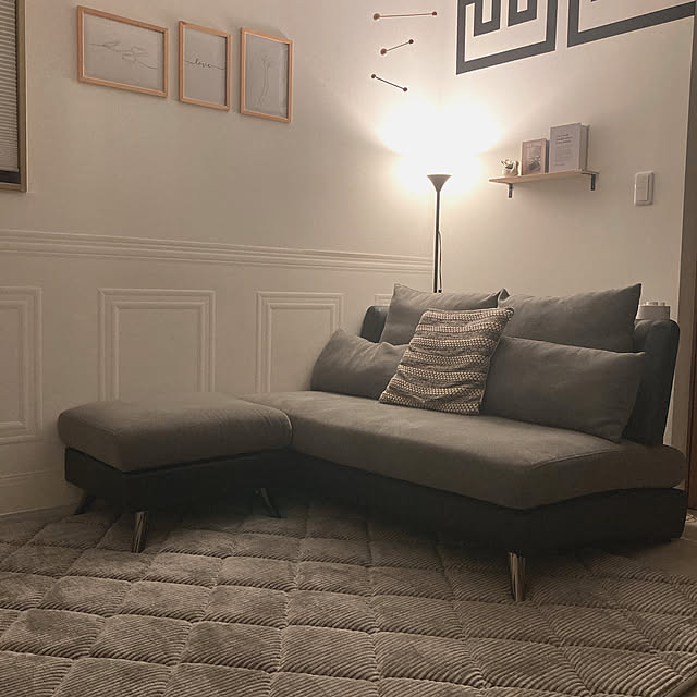 ニトリ カウチソファ ポーション2 ニトリ - 布張りカウチソファ