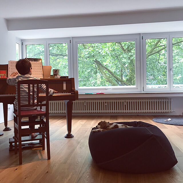 Mugiの-ピアノ補助ペダル アシスト4点セット 茶色 HS-V(ペダル)＋ASS-V WN(足台)＋AS-CB(バッグ)　身長130cm以上対象の家具・インテリア写真