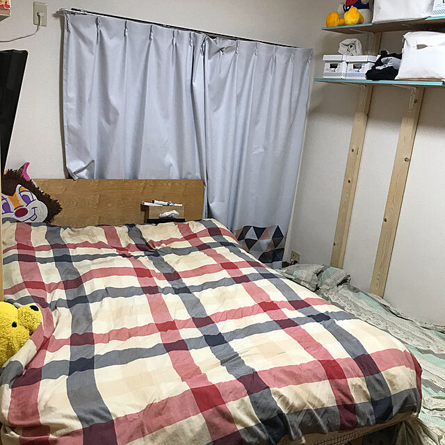 Sakuraの無印良品-ベッドフレーム下収納・大・オーク材の家具・インテリア写真