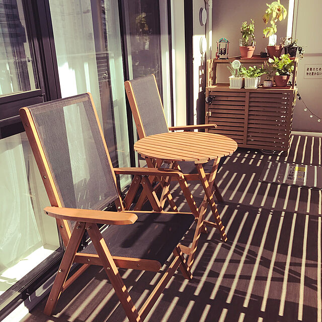 Lucyの-完成品 折りたたみ式 アカシア材 ガーデンテーブルギフト 送料無料の家具・インテリア写真