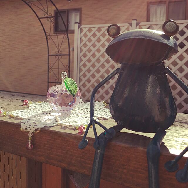 hirokoのKKD-クリスタル ガラス 林檎 りんご 置物 アップル インテリア 風水 サンキャッチャー 雑貨 オブジェ (50mm ピンク)の家具・インテリア写真