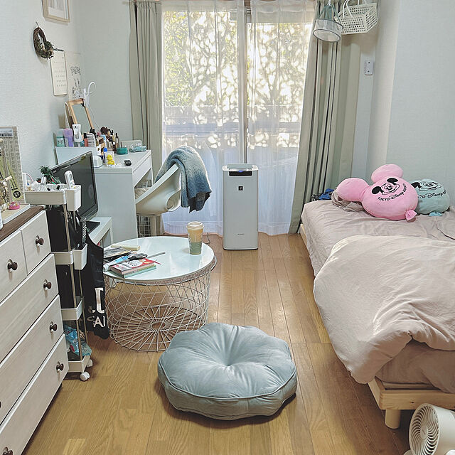 moli_chanのニトリ-【デコホーム商品】円形クッション(ティア NV SC026) の家具・インテリア写真