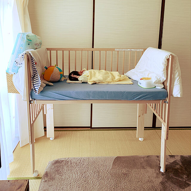mikaのイケア-LEN レーン ボックスシーツ ベビーベッド用の家具・インテリア写真