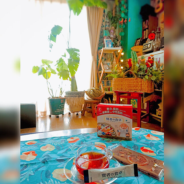 kyooonの-インテリア レディース アフリカンスクエア　ストロー横長かごLの家具・インテリア写真