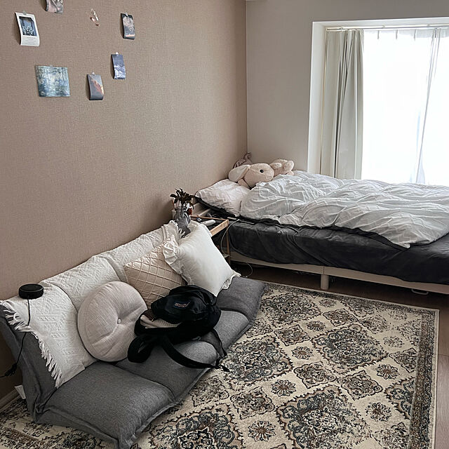 scarlettのニトリ-カジュアルソファ(ツバサ2GY) の家具・インテリア写真