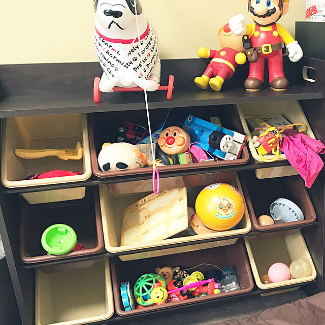 nanaの-天板付きトイハウスラック おもちゃ 収納 こども おもちゃ箱 子供部屋収納 人気 トイハウスラック お片付けの家具・インテリア写真