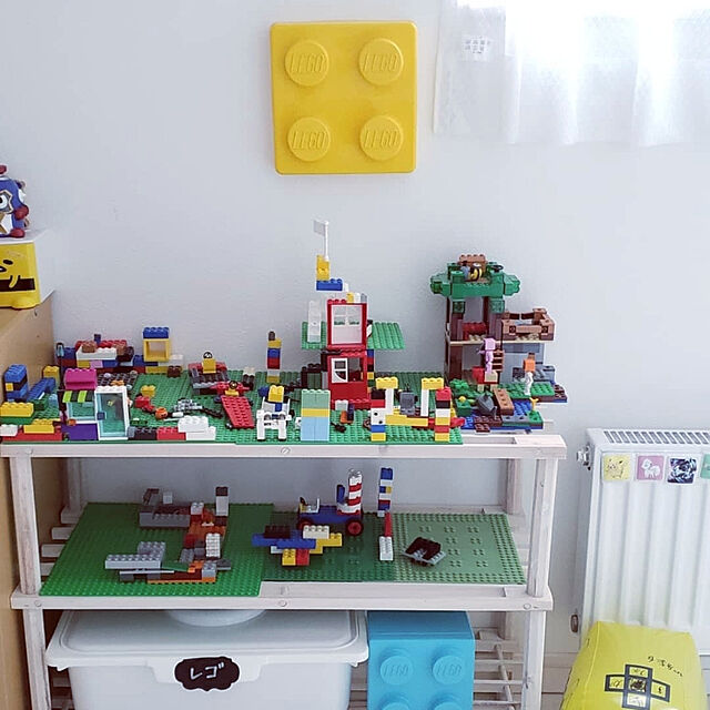 kawaiiouchi-labo.akiのレゴ(LEGO)-レゴ ストレージボックス ブリック 4 DIF ミディアムアズール 40031743の家具・インテリア写真
