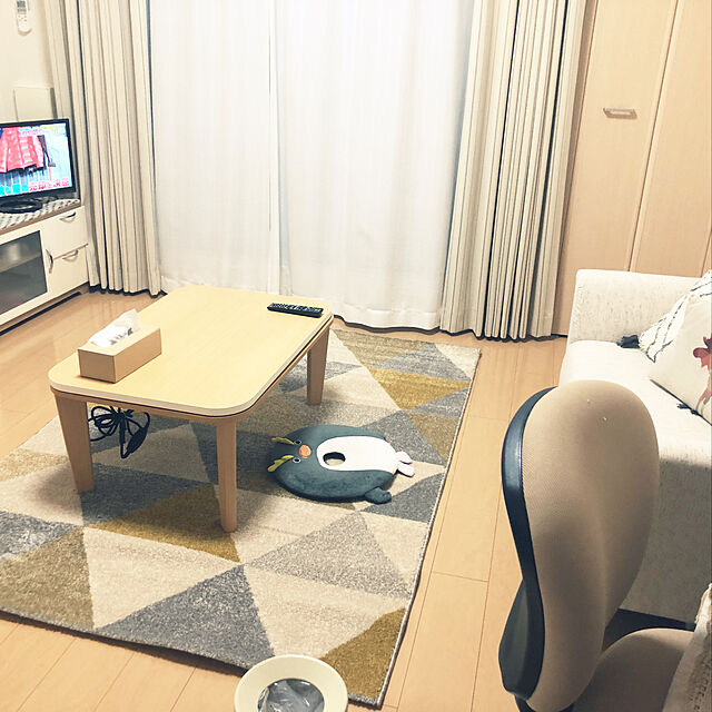 nontaroのVEGA CORPORATION-LOWYA ロウヤ カーペット ラグマット 絨毯 じゅうたん ラグ マット 長方形 S 140×200cm 約 1.5畳 トライアングル イエローの家具・インテリア写真