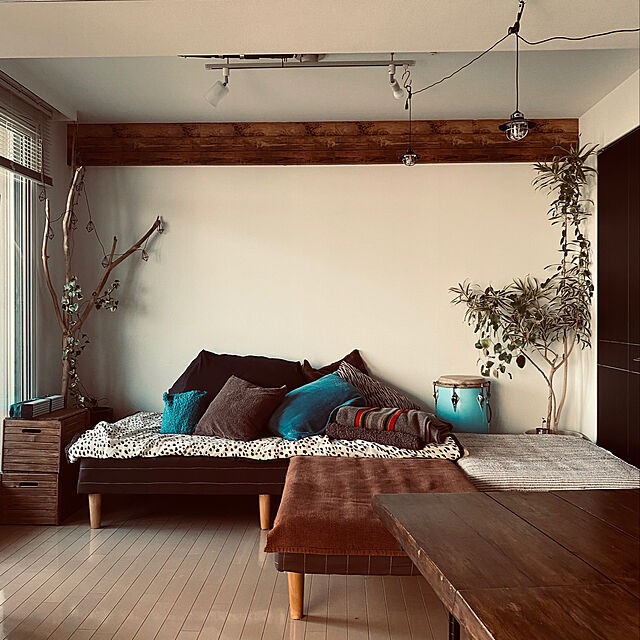 nakanakaの無印良品-無印良品 体にフィットするソファ・ブラウン・セット 幅65×奥行65×高さ43cm 良品計画の家具・インテリア写真
