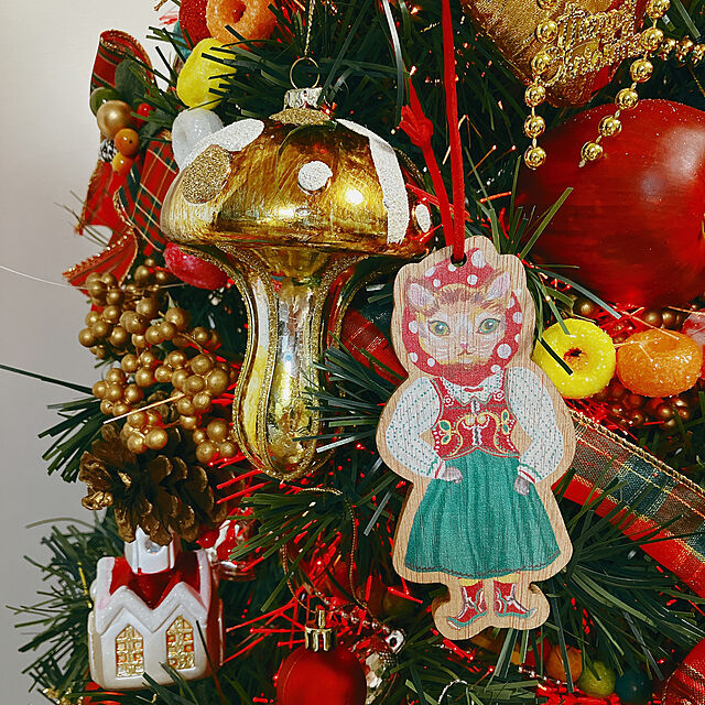 AMEIROの-【即納20％OFF】クリスマスツリー 可愛い オーナメント 飾り セット LED付き 数量限定 ライト 北欧 おしゃれ イルミネーション nordicornamentの家具・インテリア写真