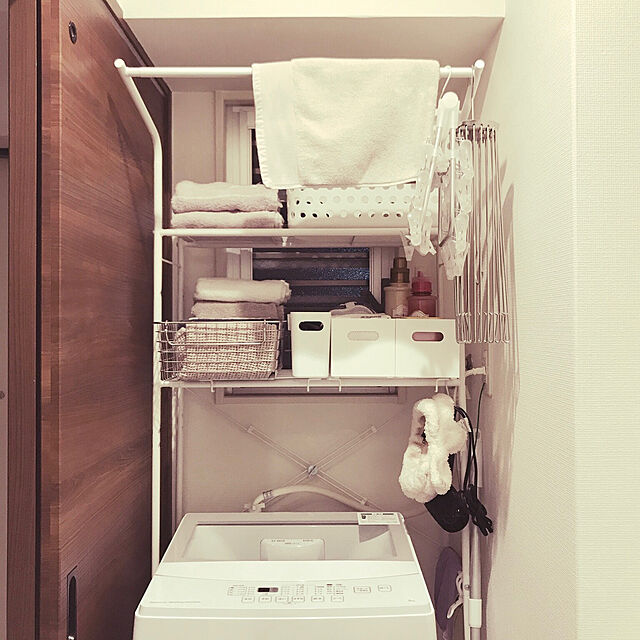 momomoのニトリ-洗濯機ラック クルス(ピュアホワイト) の家具・インテリア写真