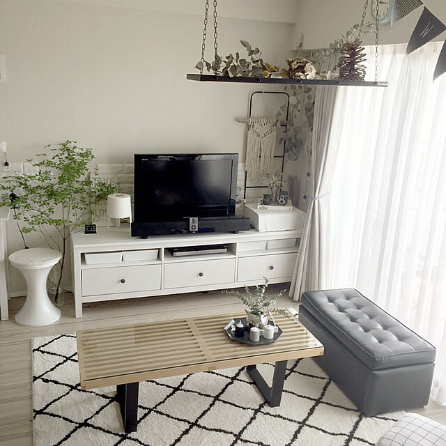 kiyoのイケア-IKEA イケア テレビボード HEMNES テレビ台 ホワイトステイン 通販 602.970.22の家具・インテリア写真