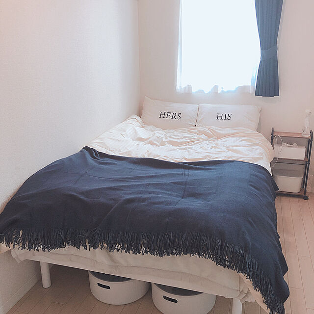 Liz_Kのニトリ-フリーカバー 小さめサイズ(マカロンNV 140X190) の家具・インテリア写真