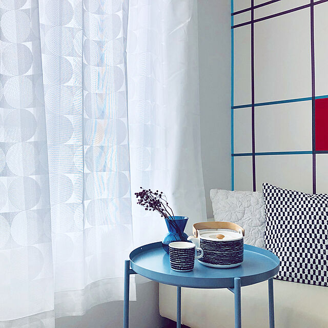 YYのイケア-IKEA Original YPPERLIG クッションカバー ブラック/ホワイト 50x50 cmの家具・インテリア写真