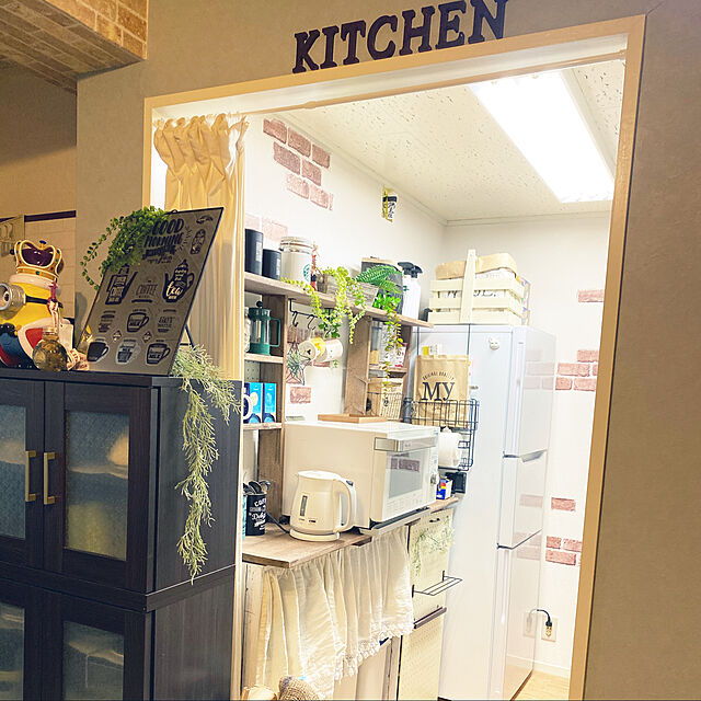 fuyuのニトリ-食器棚スリム(クローネ9060S DBR) の家具・インテリア写真