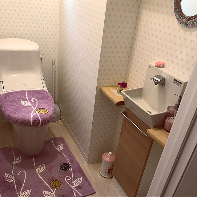 katuのオカ-エトフ 洗えるトイレマット ロングサイズ ピンク(1枚入)【エトフ】の家具・インテリア写真