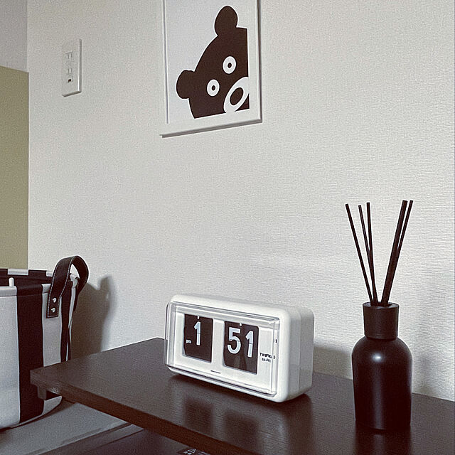 Koshianの-置き時計 置時計 掛け時計 掛時計 TWEMCO トゥエンコ QT-30 インテリアクロック ブラック ベージュ オレンジ ホワイトの家具・インテリア写真