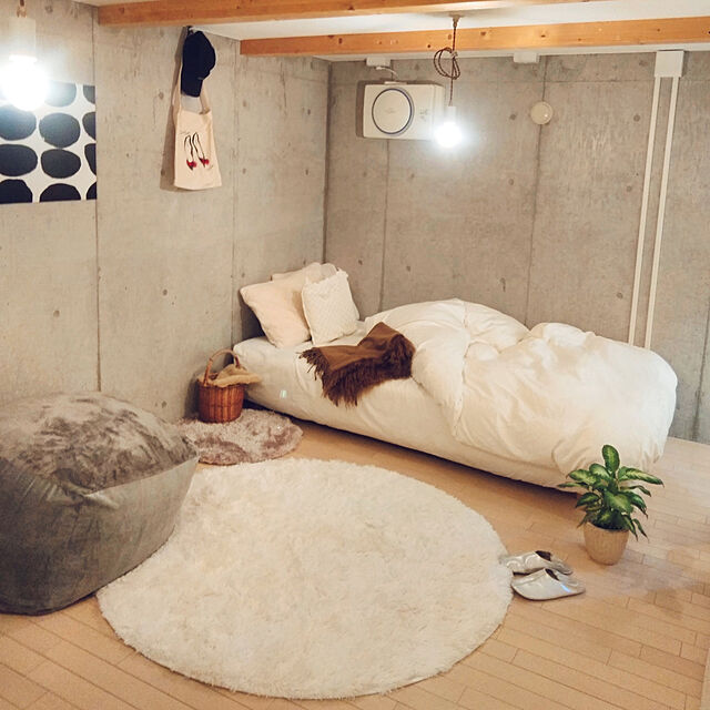 y.mのニトリ-ビーズソファカバー 大(NウォームH WGY) の家具・インテリア写真