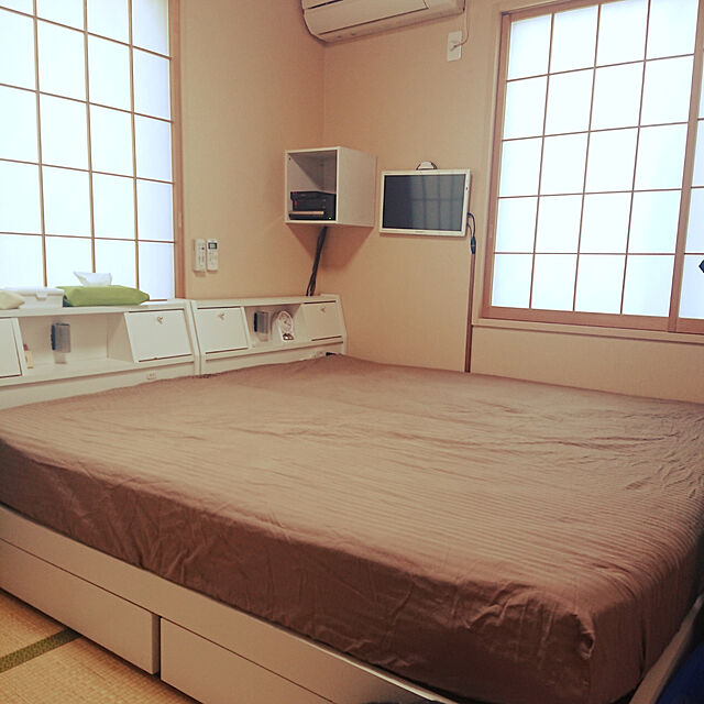 noguriの-ボックスシーツ セミダブル 綿100％ ベッド用 マットレスカバー ゴム留めタイプ プレミアムコレクションの家具・インテリア写真