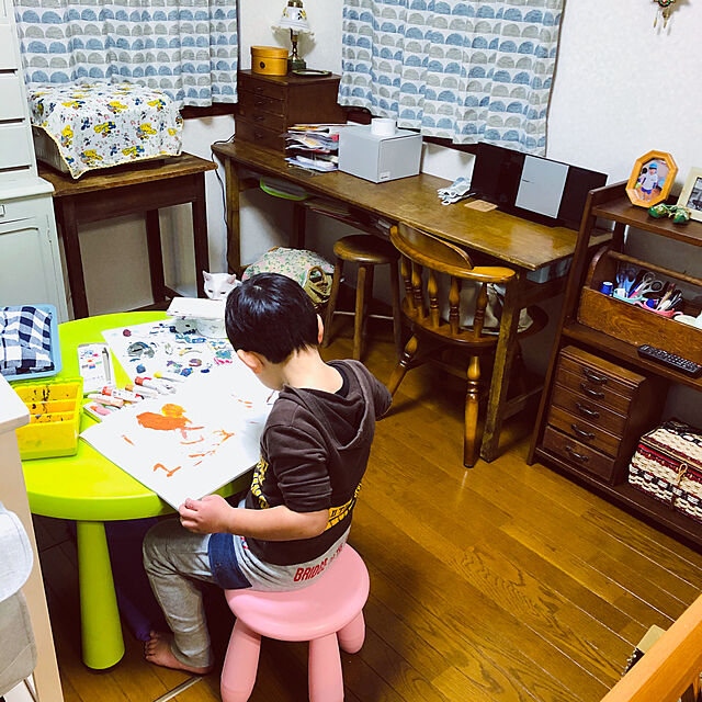 amifuuのイケア-IKEA MAMMUT マンムット子ども用テーブル, 室内/屋外用 ブルー 403.651.87の家具・インテリア写真