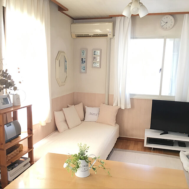yukarimamaの無印良品-オーガニックコットン手織クッションカバー／生成の家具・インテリア写真