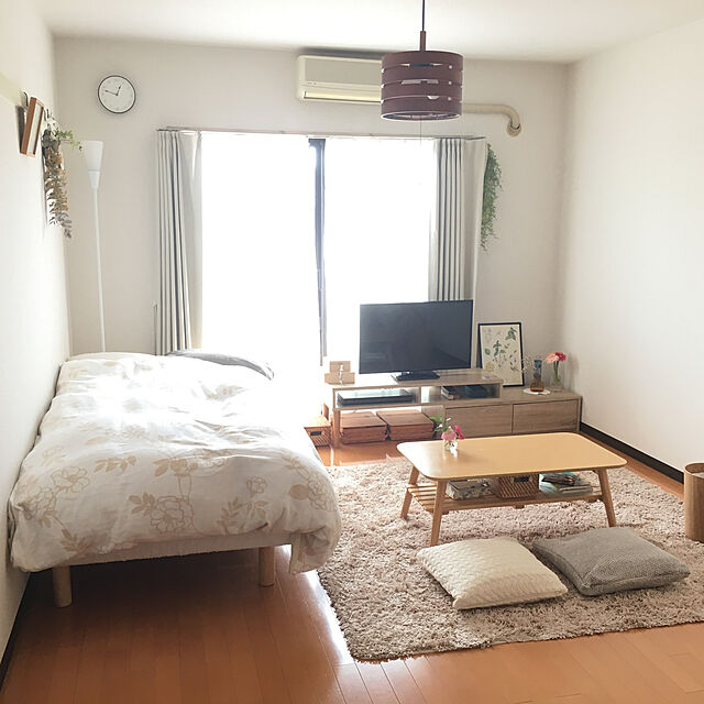 Miyukiの無印良品-脚付マットレス・ボンネルコイル・シングル（スチールメッシュ・洗えるカバー）の家具・インテリア写真