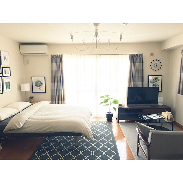 U-mingの無印良品-ウォールナット材ＡＶラック・幅１５０ｃｍの家具・インテリア写真