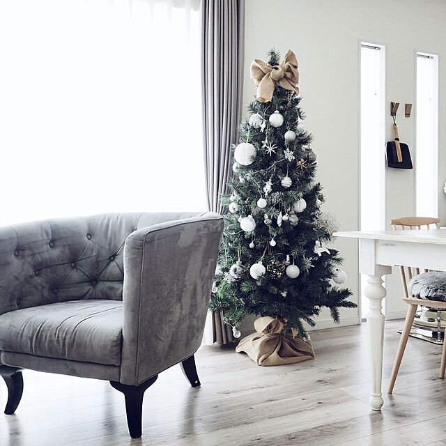 Ayumiのピカキュウ-クリスマスツリー オーナメントセット150cm フロストツリー オーナメントセット豪華78個 LEDイルミネーション 収納セット付の家具・インテリア写真