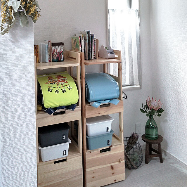 yuu0489の-salut!(サリュ) フェールラウンドバスケット グレーの家具・インテリア写真