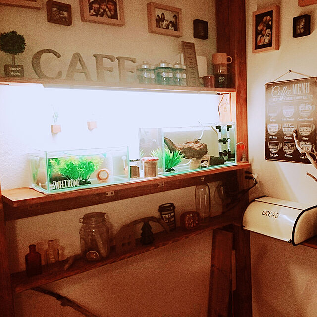 papicoの私の家族-私の家族 コーヒー メニュー板金図面金属スズ カフェ壁面居酒屋ポスター サインを塗装の家具・インテリア写真