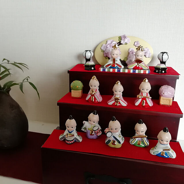 mayumiの-雛人形(ひな人形) ローズオニールキューピーお雛様 三段飾り コンパクト収納飾り【送料無料】の家具・インテリア写真