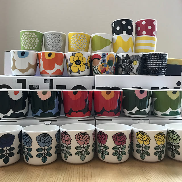 ringoの-【日本限定】 マリメッコ ラテマグ ウニッコ ライトブルー×ダークグリーン （marimekko Latte Mug Unikko）の家具・インテリア写真