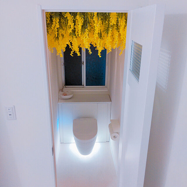 NanaShotaiの-レストパルF 収納付 ウォシュレット一体型便器 壁給水 壁排水 I型（手洗器あり） すっきり収納タイプ  TOTO システムトイレの家具・インテリア写真