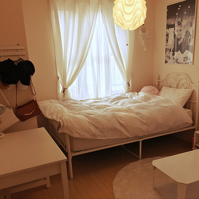 HIROKOのニトリ-ダブルパイプベッドフレーム(テフ) の家具・インテリア写真