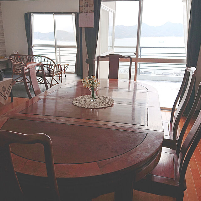 miho.okuの-salut!(サリュ) ホーム クロッシェラウンドラグ アイボリーの家具・インテリア写真