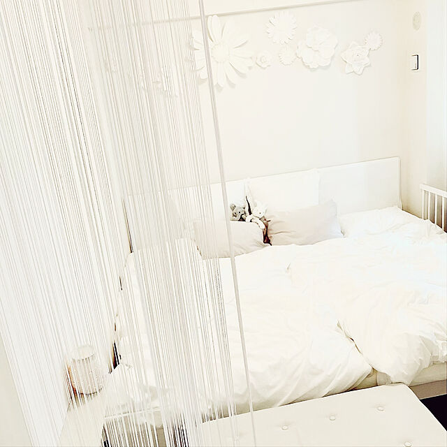Reeの-インテリア ウォールフラワー ローズ M ホワイトの家具・インテリア写真