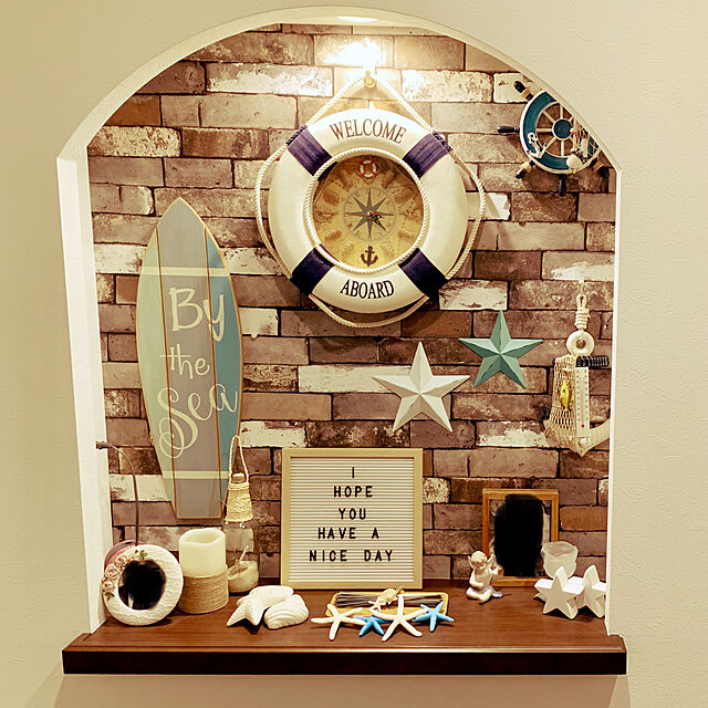 Yumi-springの-うきわの時計・ロープワークの家具・インテリア写真
