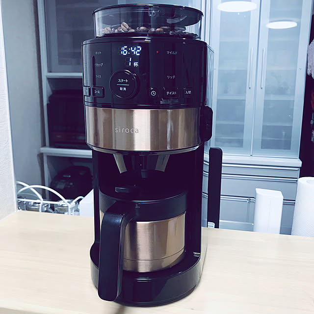 中古】SIROCA コーヒーメーカー SC-C123 ブラック/カッパーブラウン