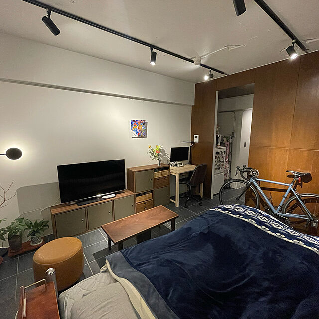 ryotaのニトリ-2枚合わせ毛布 シングル(Nウォーム i-n GBL S) の家具・インテリア写真