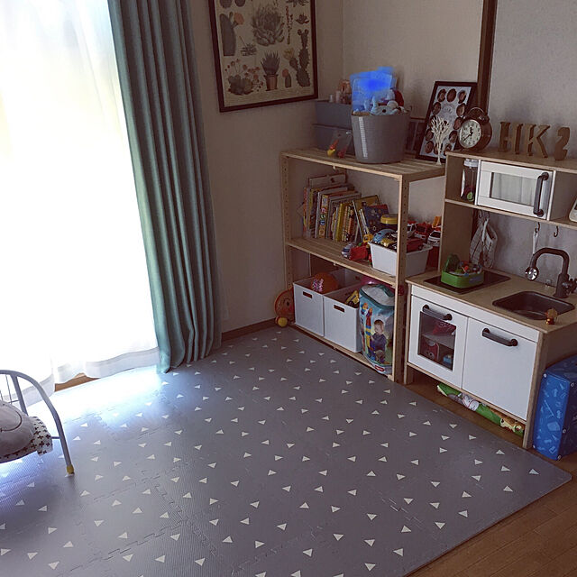 pi-chanのニトリ-〔幅90×奥行40×高さ93cm〕ウッドシェルフ3段(モック9040-3 D40) の家具・インテリア写真