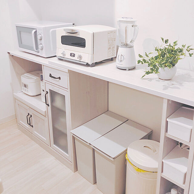 Yoshimusiの無印良品-ポリプロピレンフタが選べるダストボックス・小（２０Ｌ袋用）の家具・インテリア写真