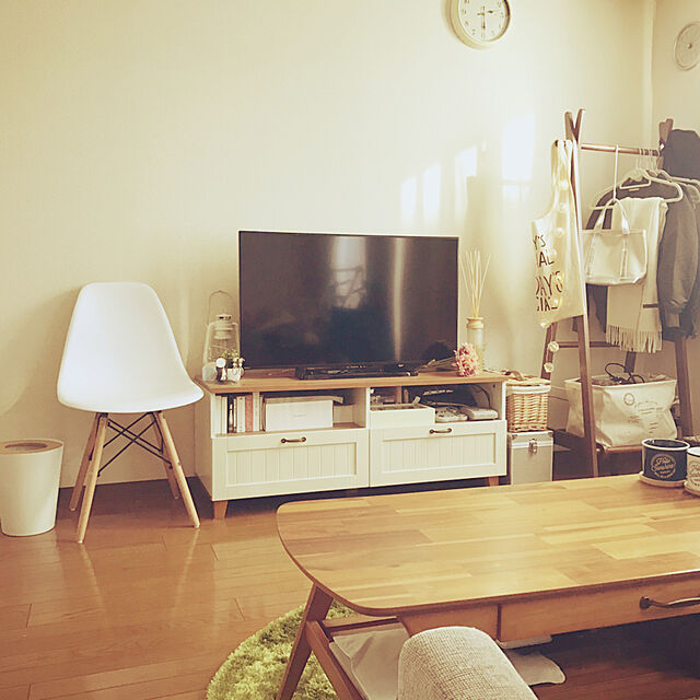 cyunの市場-【送料無料】【あす楽】 北欧風ハンガー(棚付き) コートハンガー 木製 ハンガーラック 折り畳み式 A型ハンガー おしゃれの家具・インテリア写真