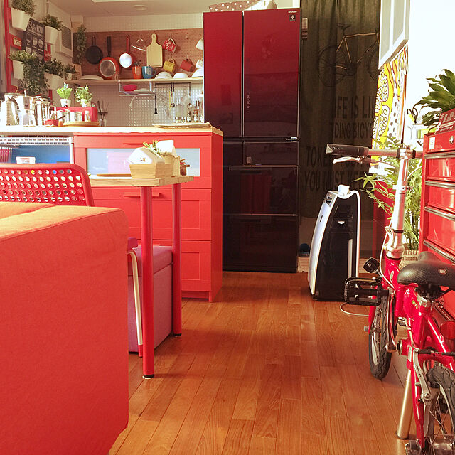 Noboruのイケア-IKEA イケア KLIPPAN クリッパン 2人掛け ソファ ヴィースレ レッドオレンジの家具・インテリア写真