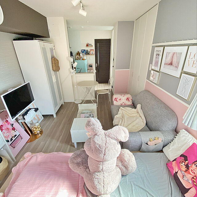 riririのイケア-HUDENE フーデネ フロアランプ 3スポットの家具・インテリア写真