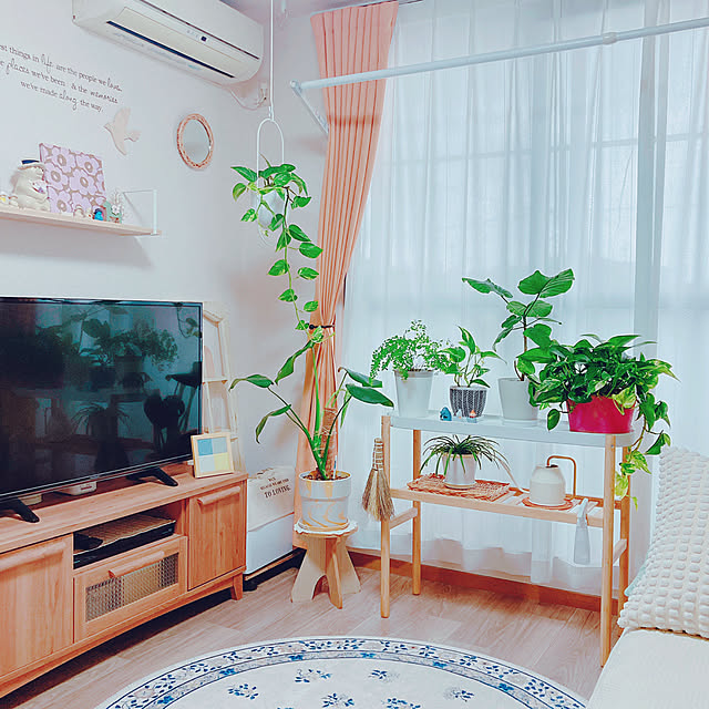 yuyuの萩原-洗えるフランネルラグ 円形 丸型 ミュゲ 直径約140cm 丸の家具・インテリア写真