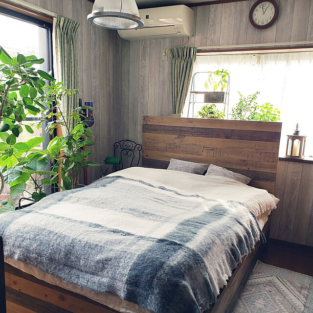 saku-naraの-ベッド ダブルサイズ D フレームのみ オプションにてマットレス付可 サーフ系 西海岸風インテリア カリフォルニアスタイルの家具・インテリア写真