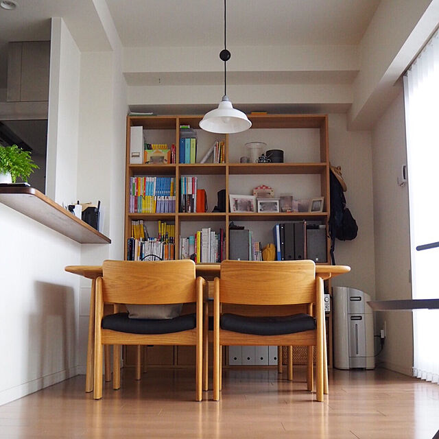 pui-puiの無印良品-スタッキングシェルフ・ワイド・追加５段・オーク材の家具・インテリア写真