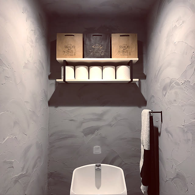 sakkeyの-タオルハンガー タオル掛け 洗面所 壁 おしゃれ アイアン 壁付 トイレ キッチン 黒 S (幅約22cm)の家具・インテリア写真