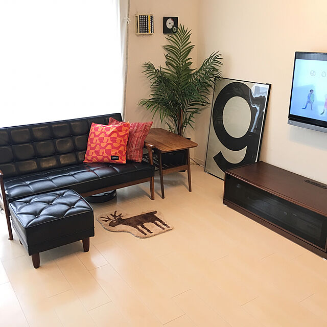 yuzukarin1104の-ミッドセンチュリー デザイン クッションカバー 45×45cm バニラの家具・インテリア写真