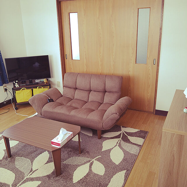 mameshibaのニトリ-カジュアルソファ(ポケットO BR) の家具・インテリア写真